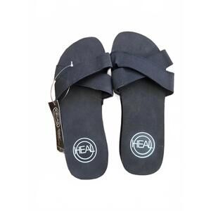 Heal Black Slip-On Sandals size 6